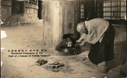 Wonderful Passageway at the Foot of a Column at Tōdai-ji Postcard