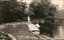 Lovers' Lane Fox Lake, WI Postcard Postcard Postcard