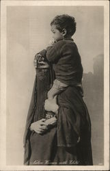 Native Egyptian Woman with Child Postcard Postcard Postcard