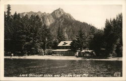 Lake Crescent Lodge and Mount Storm King Postcard