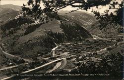 Aerial View of Town and Valley Postcard