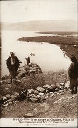 West Shore of Galilee, Plain of Gennesaret and Mount of the Beatitudes Postcard