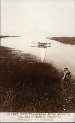 The Jordan River entering the Sea of Galilee, Palestine Postcard