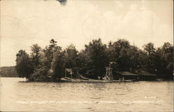 Camp Onaway on Onaway Island, Rainbow Lake Postcard