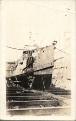 French Steamer in Drydock French Steamer in Drydock