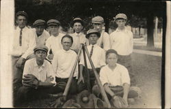 Portrait of Boy's Baseball Team Postcard Postcard Postcard