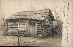 Father's Old Pioneer Cabin Montpelier, IN Postcard Postcard Postcard