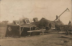 Downed Hay Barn Farming Postcard Postcard Postcard