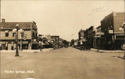 Street View of Harbor Springs, Mich. Postcard