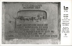 Marker of the Ancient Gallows in the Historic Old Courtyard Postcard