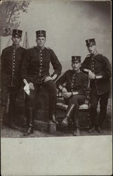 Portrait of Soldiers Postcard