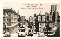 California St. Cable Cars Postcard