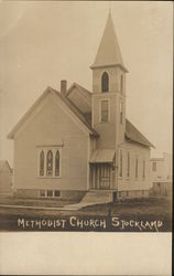 Methodist Church Stockland, IL Postcard Postcard 