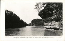 "Elk Rock" on Rock River Along the Black Hawk Trail Postcard