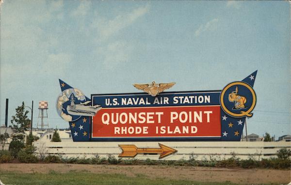 Entrance to U.S. Naval Air Station Quonset Point North Kingstown Rhode Island