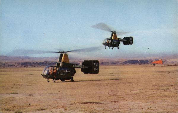 A Pair of HOK Helicopeters Camp Pendleton California