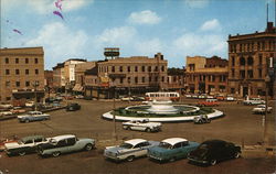 Memorial Fountain, Public Square Belleville, IL Postcard Postcard Postcard