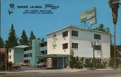 Sunset La-Brea TraveLodge Postcard