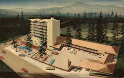 Russell 'N Pines Tower Lodge Postcard