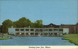 Zion Public Memorial Library and Recreation Center Illinois Postcard Postcard Postcard