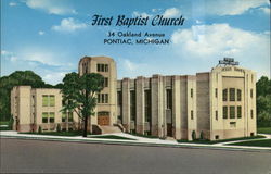 First Baptist Church Pontiac, MI Postcard Postcard Postcard