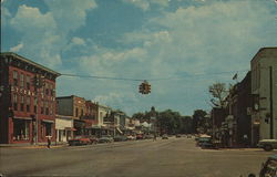 Looking East on Michigan Avenue Paw Paw, MI Postcard Postcard Postcard