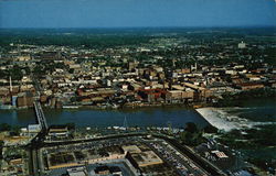 Aerial View With Phenix Plaza Shopping Center Foreground Postcard