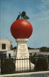 Home of the Big Red Apple Postcard