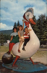 Figure of Mother Goose at Santa's Village Postcard