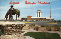 Bill Hart Monument and Statue Billings, MT Postcard Postcard Postcard