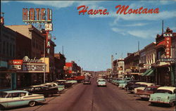 Street Scene Havre, MT Postcard Postcard Postcard