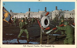 Rifle Bayonet Practice Fort Campbell, KY Postcard Postcard 