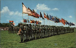 Massing of the Colors Fort Campbell, KY Postcard Postcard Postcard