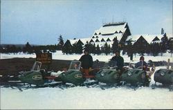 Wintertime at Old Faithful Inn Postcard