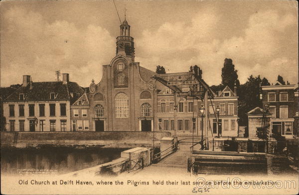 Old Church at Deift Haven Netherlands