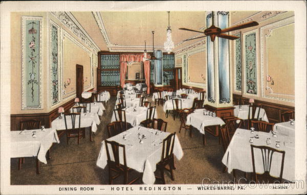 Hotel Redington - Dining Room Wilkes-Barre Pennsylvania