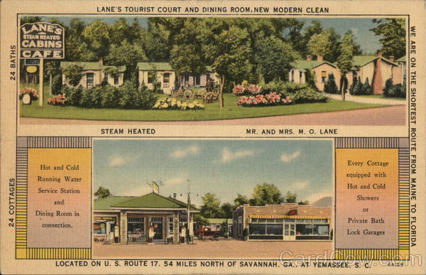 Lane's Tourist Court and Dining Room Yemassee South Carolina
