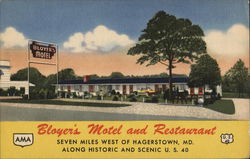 Bloyer's Motel and Restaurant Postcard