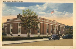 Post Office Waltham, MA Postcard Postcard Postcard