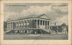 First Methodist Church Amory, MS Postcard Postcard Postcard