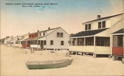 Shore Front Cottages, Hawk's Nest Beach Old Lyme, CT Postcard Postcard Postcard