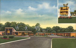 Bambi Motel and Coffee Shop Postcard