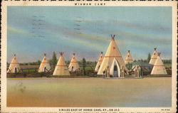 Wigwam Camp Horse Cave, KY Postcard Postcard Postcard