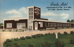 Brooks Motel Postcard