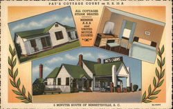 Pat's Cottage Court Postcard