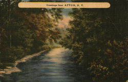 Greetings from Afton, N. Y. Postcard
