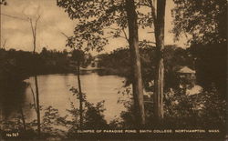 Glimpse of Paradise Pond, Smith College Postcard