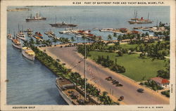 Part of Bayfront Park and Yacht Basin Postcard