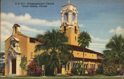View of Congregational Church Coral Gables, FL Postcard Postcard Postcard