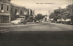 Looking Along Main Street Hightstown, NJ Postcard Postcard 